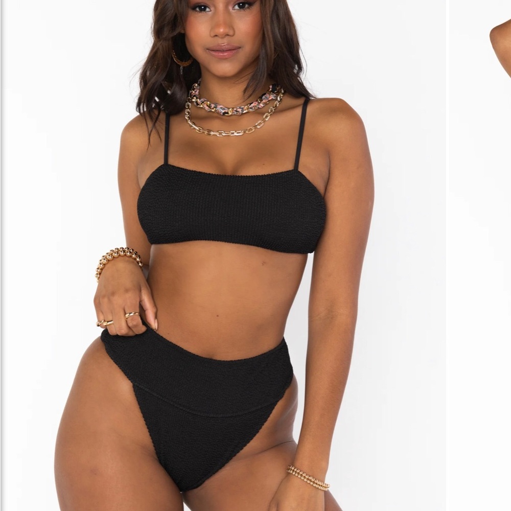 show me your mumu black scrunch bikini